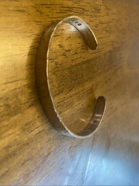 Silver-Tone Hammered Cuff Bracelet .925